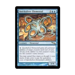 WotC MtG Mirrodin Quicksilver Elemental (R) (Foil) Fair - Image 1