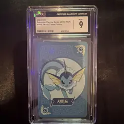 Pokemon TCG Vaporeon Point Salad Eevee Edition Korean 2019 CGC 9 Mint - Image 1