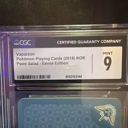 Pokemon TCG Vaporeon Point Salad Eevee Edition Korean 2019 CGC 9 Mint - Image 2