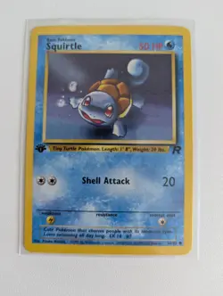 Pokemon Squirtle TCG Team Rocket Card 68/82 1st Edition Common - Image 1