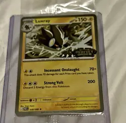 Pokemon Luxray Stamped Perfect Order Promo Card/ (MINT) - Image 1