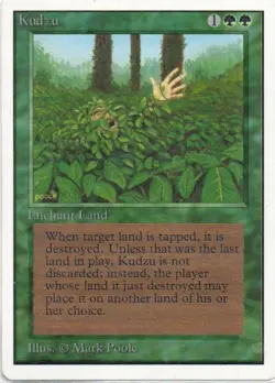 MTG: Unlimited Edition: Kudzu: Heavily Played Condition - Image 1