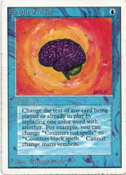 MTG: Unlimited Edition: Sleight of Mind: Heavily Played Condition - Image 1
