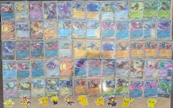 100 Japanese Pokemon Full Art, Ex & V Cards Lot (CHARIZARD, PIKACHU, MEWTWO) - Image 1