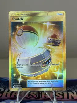 Pokemon Sun And Moon Base Set Switch Secret Rare 160/149 Gold Card - LP - Image 1