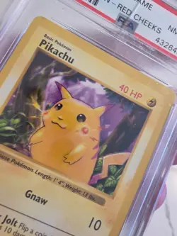 Vintage 1999 Red Cheeks Pikachu 1st Edition Base Set Shadowless 58/102 - PSA 8 - Image 3