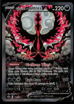 Galarian Moltres V 177/198 Chilling Reign Ultra Rare Pokemon - Image 1