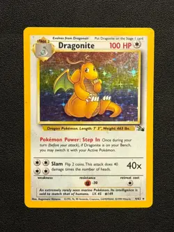 Dragonite - 4/62 Fossil Unlimited Holo Rare Pokemon - Image 1