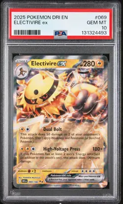 2025 POKEMON DRI EN-DESTINED RIVALS #069 ELECTIVIRE EX PSA 10 - Image 1