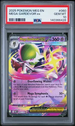 2025 POKEMON MEG EN-MEGA EVOLUTION #060 MEGA GARDEVOIR EX PSA 10 - Image 1