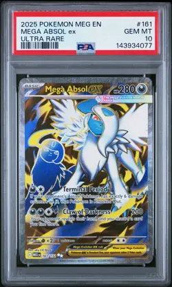 2025 POKEMON MEG EN-MEGA EVOLUTION ULTRA RARE #161 MEGA ABSOL EX PSA 10 - Image 1