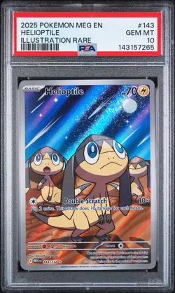 2025 POKEMON MEG EN-MEGA EVOLUTION ILLUSTRATION RARE #143 HELIOPTILE PSA 10 - Image 1