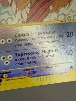 Fearow 011/165 Expedition Base Set Reverse Holo front/back image pokemon tcg - Image 3