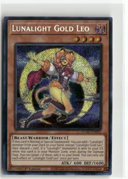 Yugioh Lunalight Gold Leo DUAD-EN005 Secret Rare 1st Ed NM - Image 1