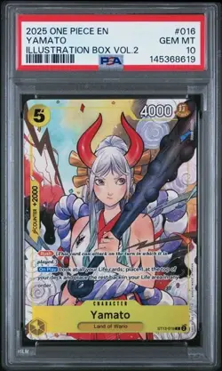 2025 ONE PIECE PROMOS ILLUSTRATION BOX VOL.2 #016 YAMATO PSA 10 - Image 1