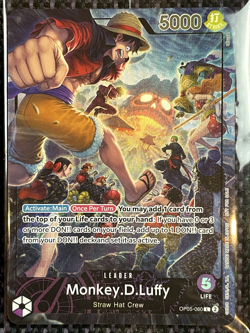 Monkey D Luffy PSA magazine promo OP05 060 sealed One Piece promo card OP05 060 - Image 1