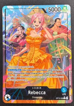 One Piece Rebecca Alt Art L OP15‑039 NM Leader Adventure on Kami’s Island - Image 1