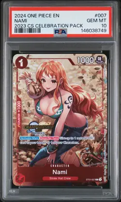 NAMI 2024 ONE PIECE CHAMPIONSHIP 2023 CELEBRATION PACK #007 PSA 10 - Image 1