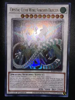 Yugioh! Crystal Clear Wing Synchro Dragon - RA04-EN059 - Ultra Rare - 1st Editio - Image 1