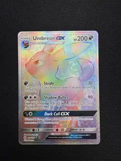 Umbreon GX (Rainbow) Sun & Moon 154/149 Secret Rare Pokemon Card LP - Image 2