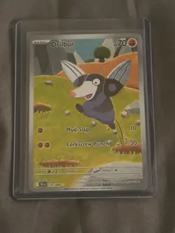 Drilbur 124/086 Illustration Rare 2025 Pokemon Black Bolt EN Full Art Card NM+ - Image 1