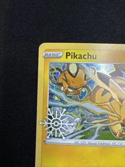 Pokemon Pikachu 049/195 Holiday Calendar Snowflake Stamp Promo TCG Card - Image 5