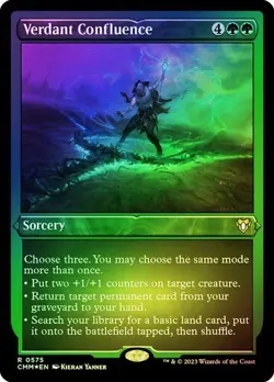 Verdant Confluence FOIL ETCHED - 0575 - Rare- Commander Masters CMM MTG - Image 1