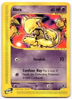 Abra 93/165 Common Expedition Base Set Pokemon Moderately Played - Image 1