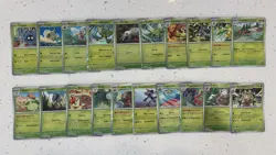 Pokemon Card Bulk Grass Type +20 Holo & Reverse Holo Common & Uncommon Lot 31 - Image 1