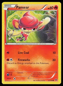 Pansear 22/146 Common XY Pokemon Near Mint - Image 1