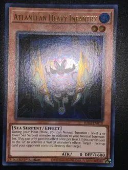 Yugioh! Atlantean Heavy Infantry - RA04-EN010 - Ultra Rare - 1st Edition Near Mi - Image 1