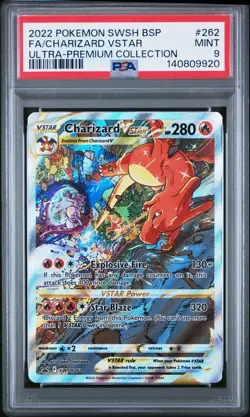 Charizard Vstar 262 Sword & Shield Charizard UPC Pokemon PSA 9 - Image 1
