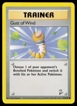 Gust of Wind 120/130 C Base Set 2 Pokemon LP - Image 1