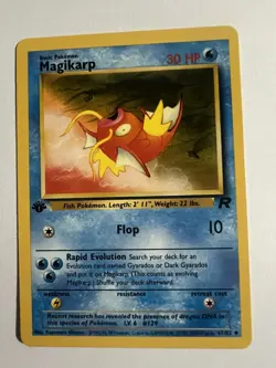 Unplayed Mint/NM 2000 Pokemon Team Rocket First Edition Magikarp #47/82 -x1 - Image 1