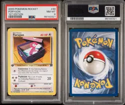 2000 Pokemon Rocket 48 Porygon 1st Edition PSA 8 - Image 3
