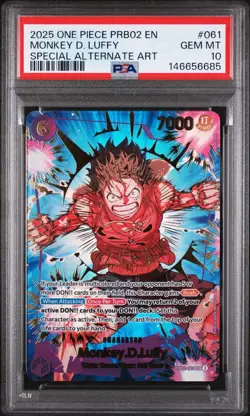 PSA 10 - ONE PIECE PRB02 EN - MONKEY D. LUFFY #061 - SPECIAL ALTERNATE ART - Image 1