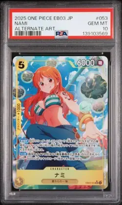 One Piece EB03 Nami 053 PSA 10 - Image 1