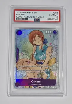 O-Nami (Illustration Box Vol.1) OP05-062 One Piece Promotion Cards Foil PSA 10 - Image 1