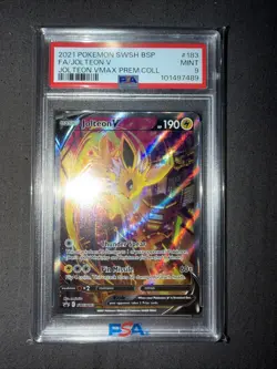 Jolteon V #SWSH183 Sword & Shield Promo Card VMAX Premium Collection PSA 9 - Image 1