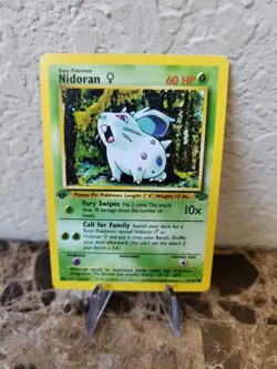 Nidoran 57/64 1st Edition Jungle Set Pokemon Card 1999 WOTC Vintage - Image 1