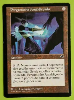 MTG CURSED SCROLL Italian x1, Pergaminho Amaldicoado, Tempest. MP Reserved List - Image 1