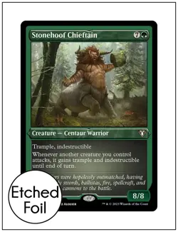 Stonehoof Chieftain, Etched Foil, Commander Masters, Magic MTG NM - Image 1