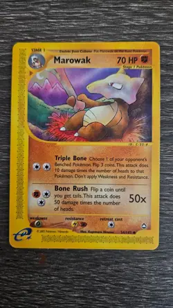 Pokemon TCG Marowak Aquapolis (2003) Card HP - Image 1