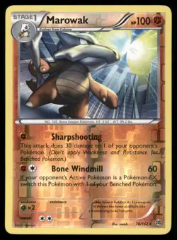 Marowak 78/162 Rare BREAKthrough Pokemon Reverse Holo Moderately Played - Image 1