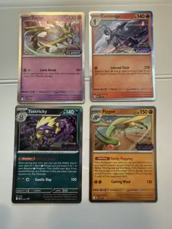 Pokemon Phantasmal Flames Stamped Pre-Release 014 015 016 017 Promo Set Holo MEP - Image 1