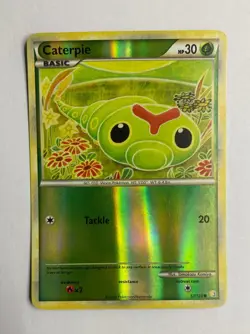 Pokemon Caterpie 57/123 HGSS Reverse Holo 2010 MP-LP - Image 1