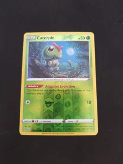 Caterpie #001/192 Pokemon SWSH02: Rebel Clash Reverse Holo (LP) - Image 1