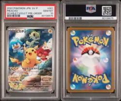 Pikachu 001/SV-P Scarlet & Violet Pre-Order Promo Pokemon Japanese PSA 10 - Image 3