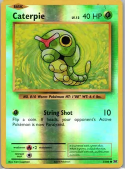 Pokemon TCG Caterpie 3/108 Evolutions Rev Holo MP - Image 1