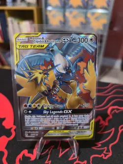 Pokemon Moltres & Zapdos & Articuno GX TAG TEAM Full Art Ultra Rare Holo 66/68 - Image 1